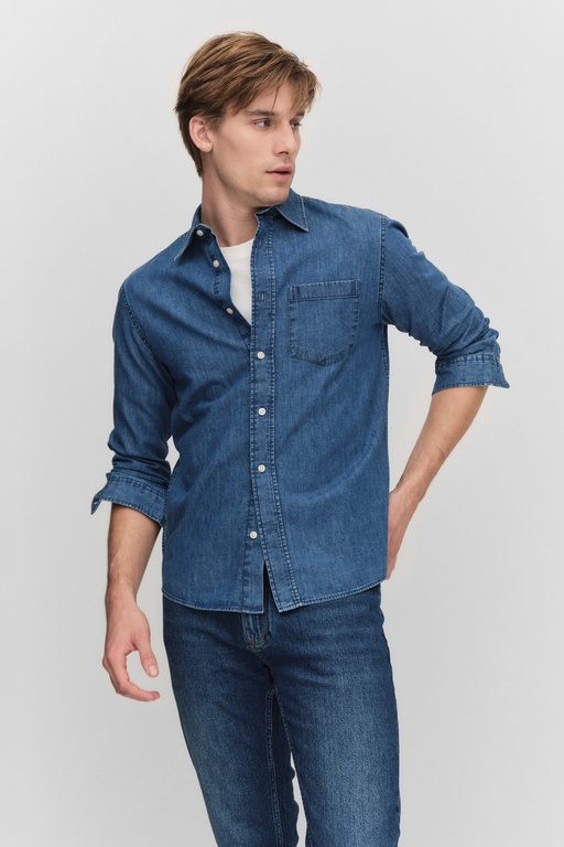 Cederic denim shirt MID BLUE WASH